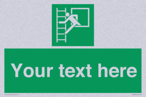 Custom Emergency Escape Ladder Sign